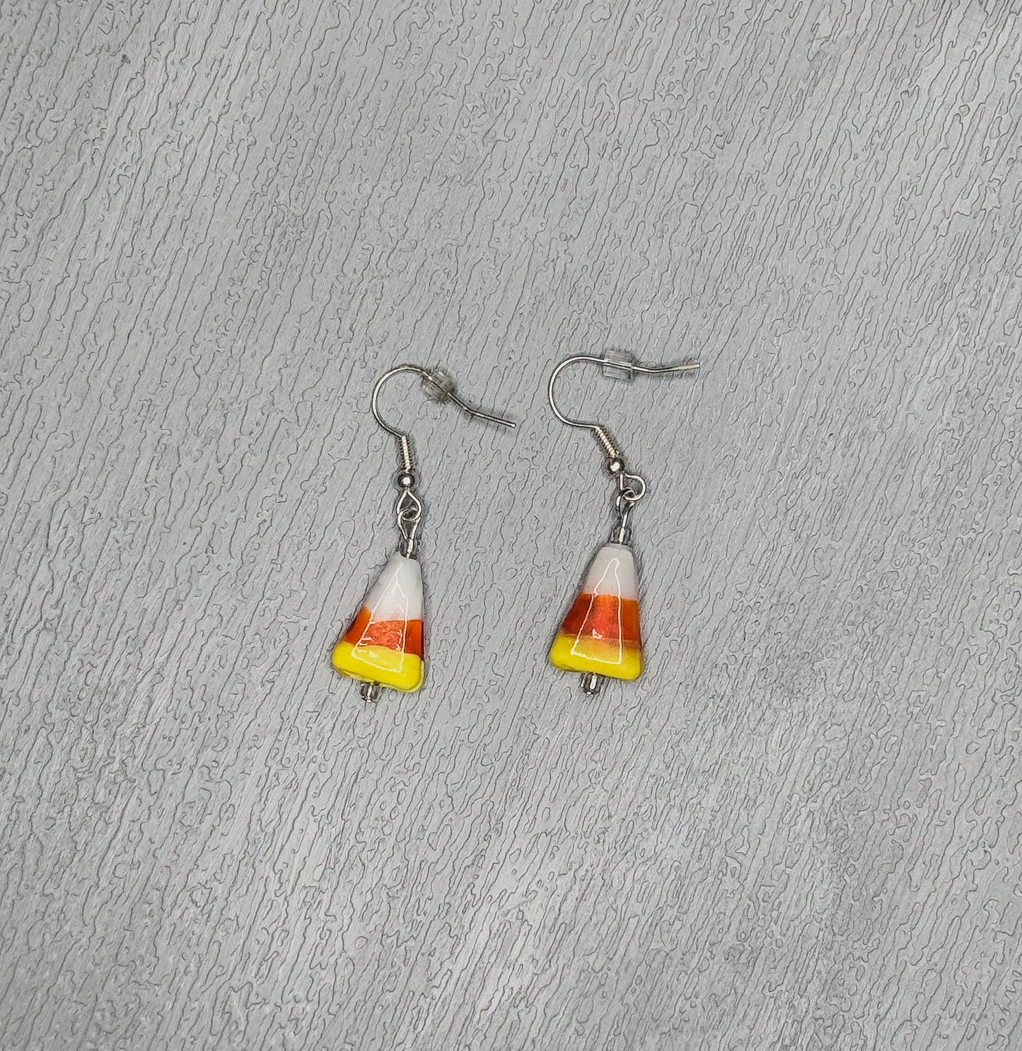 Spooky Candy Corn Bait Earrings