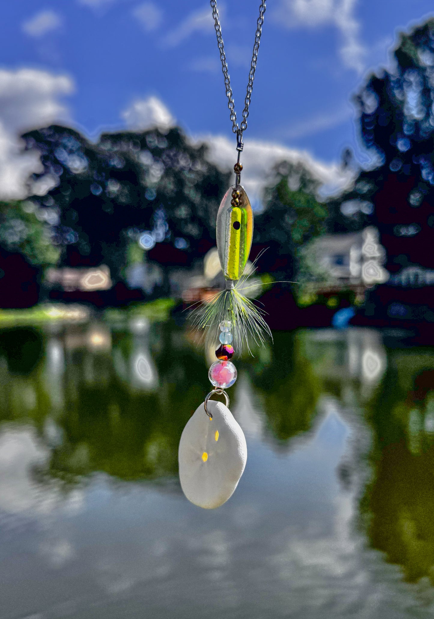 Shimmery Yellow Jig Car Charm