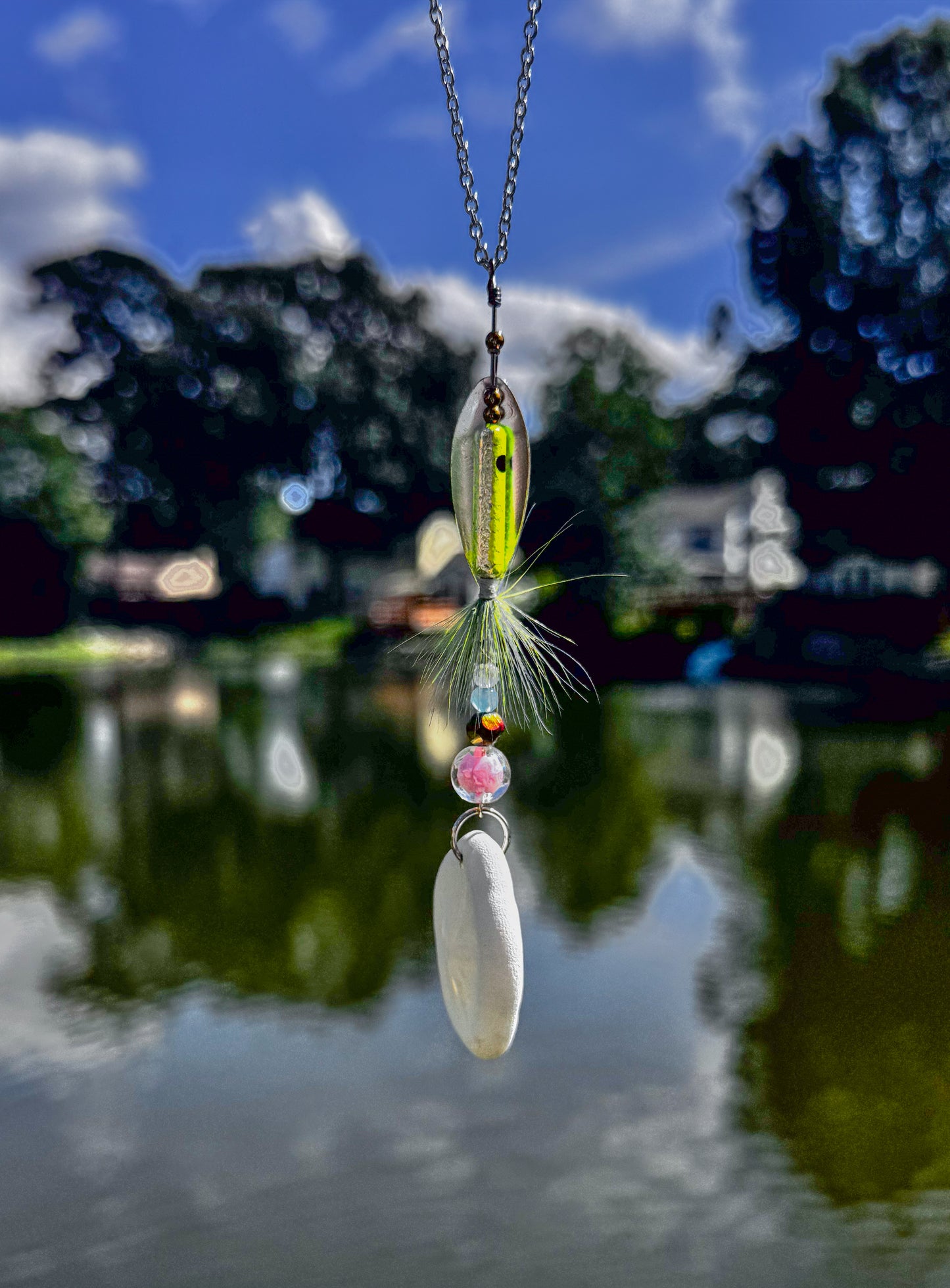 Shimmery Yellow Jig Car Charm