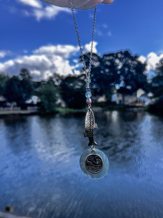 Ocean Drift Fishing lure Car Charm – Fishing Lure with Blue Shell Accent