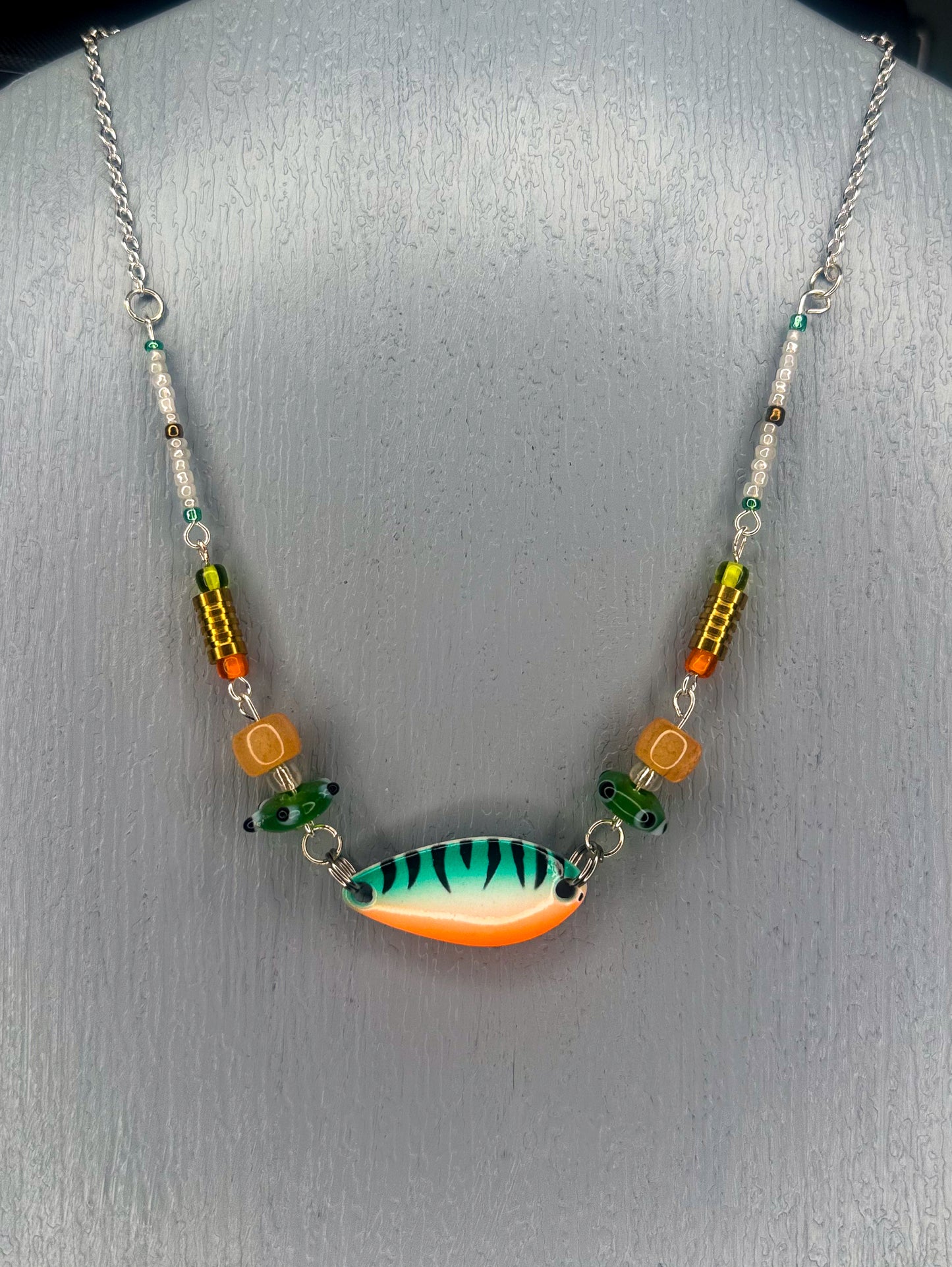 Tropical Stripe Spoon Lure Necklace